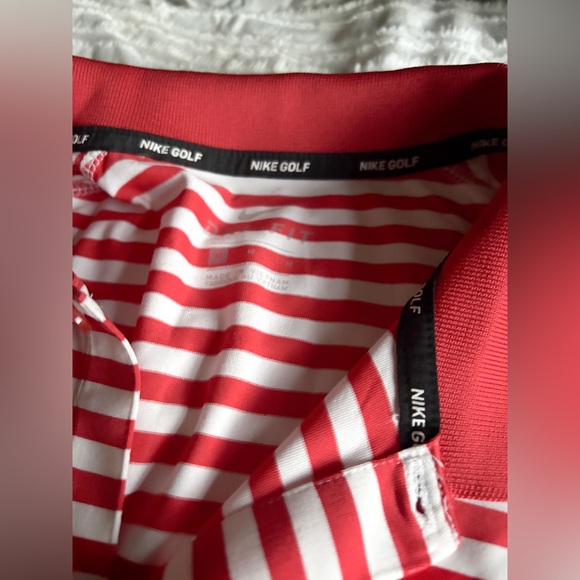 NIKE, DRI-FIT, unisex, golf top, Nike golf, Iowa State, striped - Picture 3 of 4